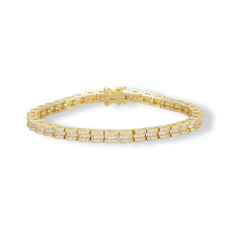 Konstanze 14K Gold Square Tennis Bracelet