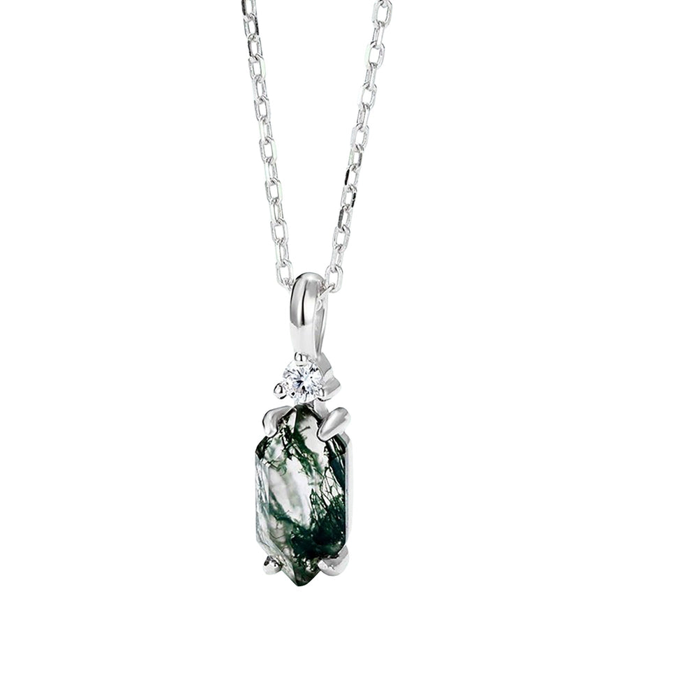 Korrigane Rectangular Moss Necklace