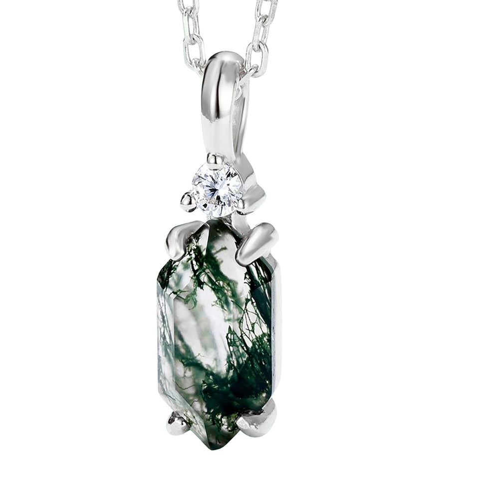 Korrigane Rectangular Moss Necklace