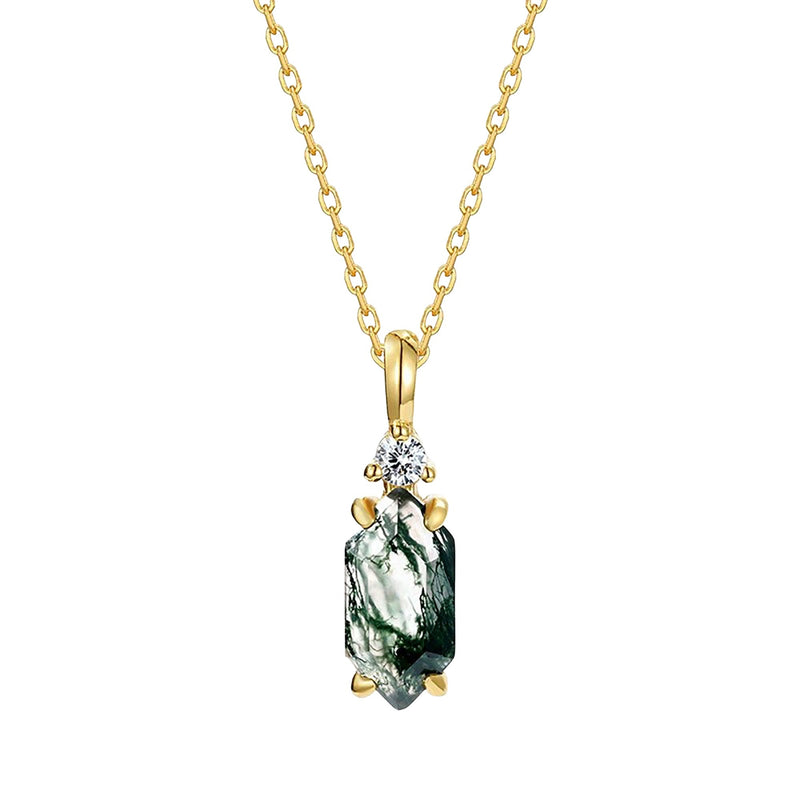 Korrigane Rectangular Moss Necklace