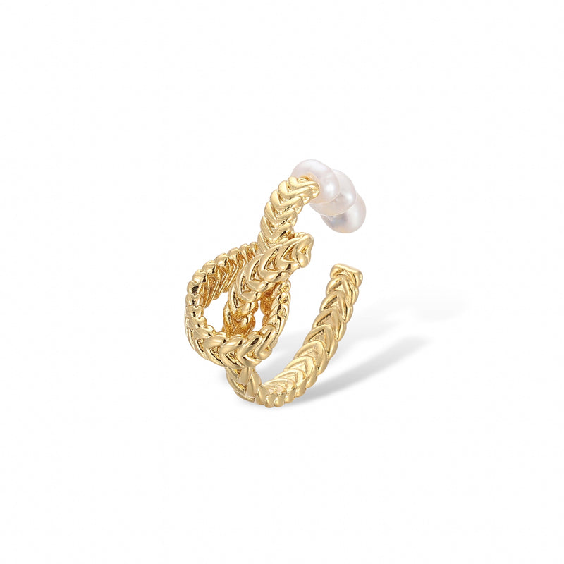 Kristin De Vie 18K Gold Pearl Open Ring