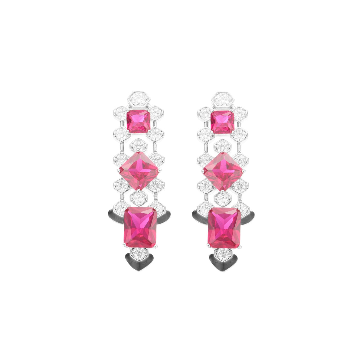 Kunlinde Cushion Tassel Earrings