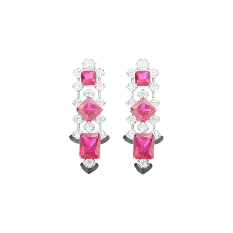 Kunlinde Cushion Tassel Earrings