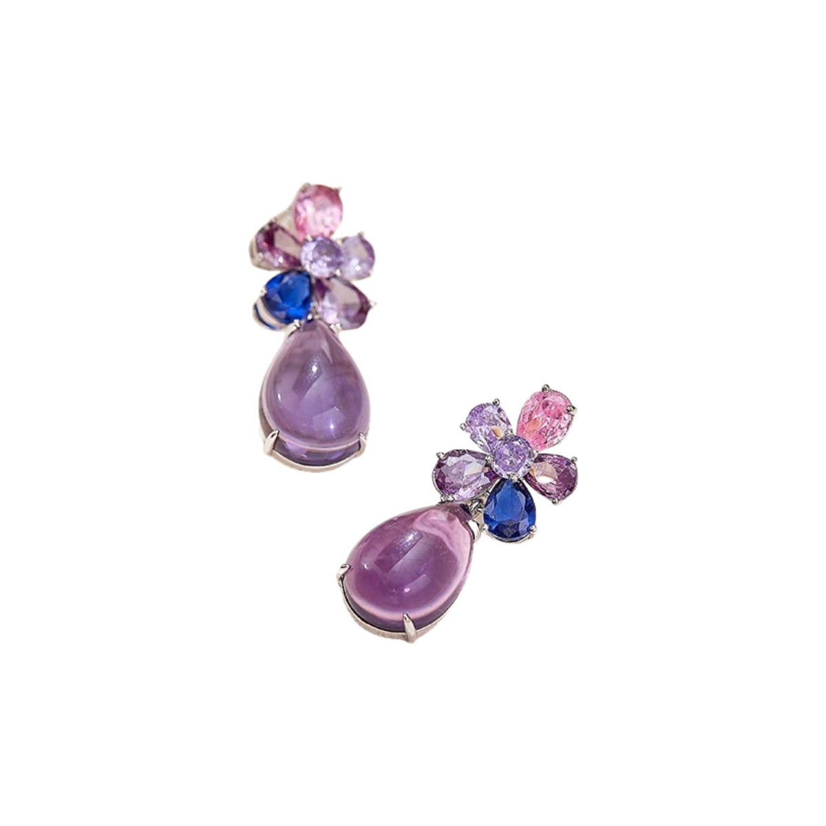 Kunwina Floral Teardrop Drop Earrings