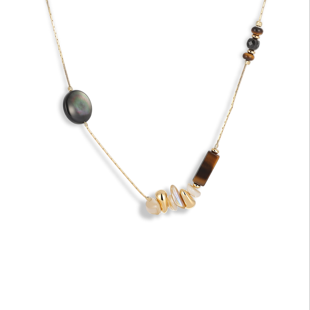 Kyrielle Natural Stone Sweater Necklace