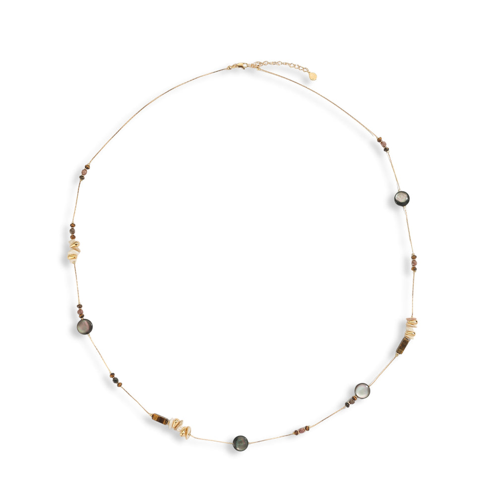 Kyrielle Natural Stone Sweater Necklace