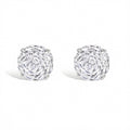 La Rose Gallica White Floral Stud Earrings