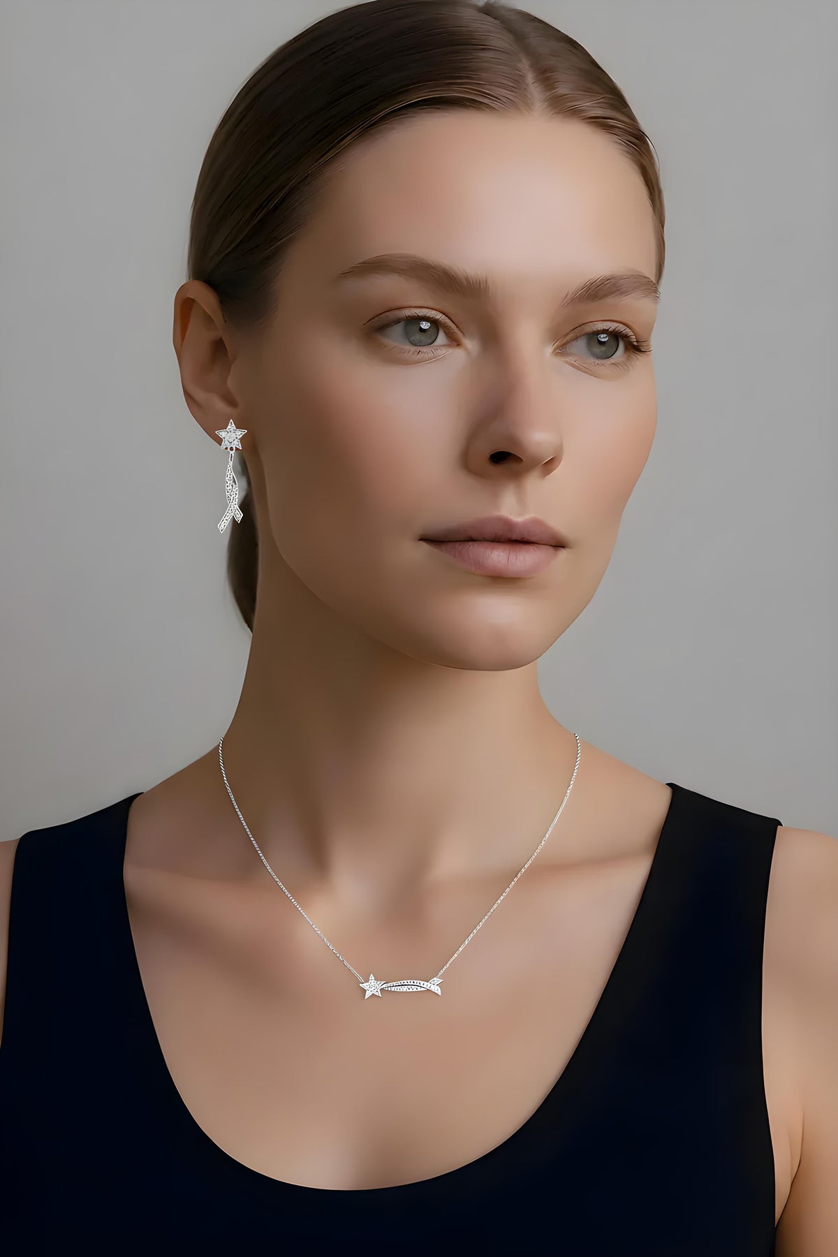 Laënnec White Star Earrings
