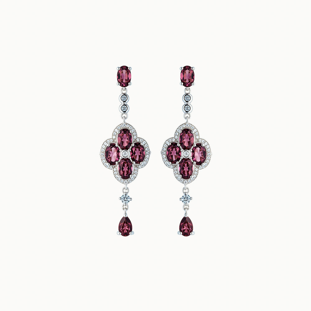 Laëtitia Four-Leaf Clover Red Earring