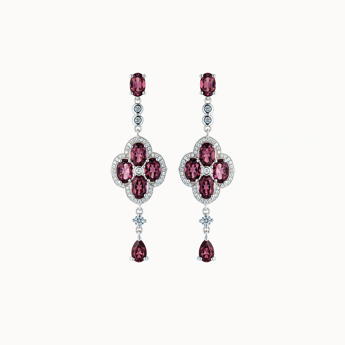 Laëtitia Four-Leaf Clover Red Earring