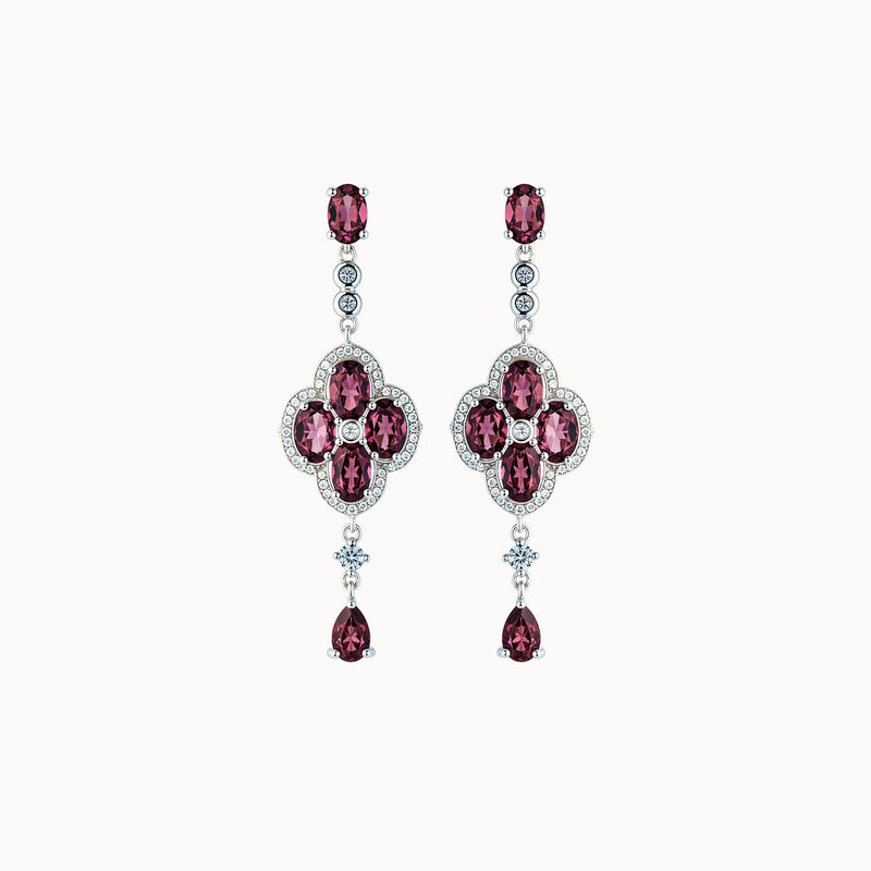 Laëtitia Four-Leaf Clover Red Earring