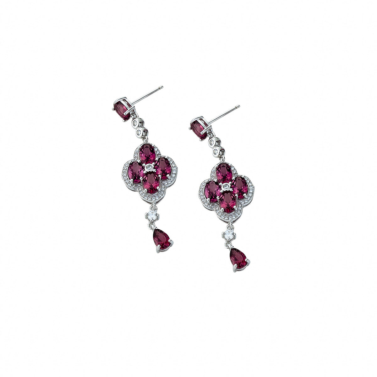 Laëtitia Four-Leaf Clover Red Earring