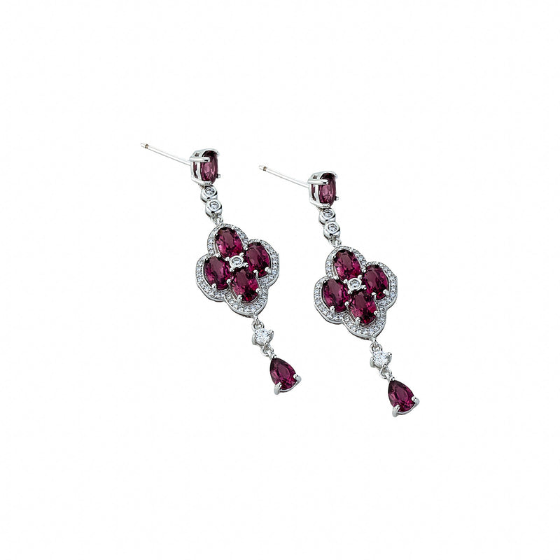 Laëtitia Four-Leaf Clover Red Earring