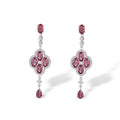Laëtitia Four-Leaf Clover Red Earrings