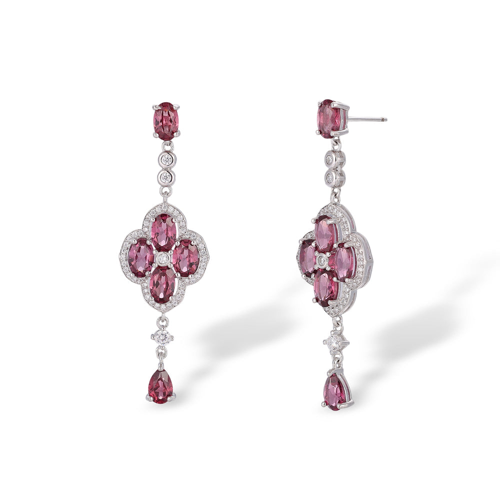 Laëtitia Four-Leaf Clover Red Earrings