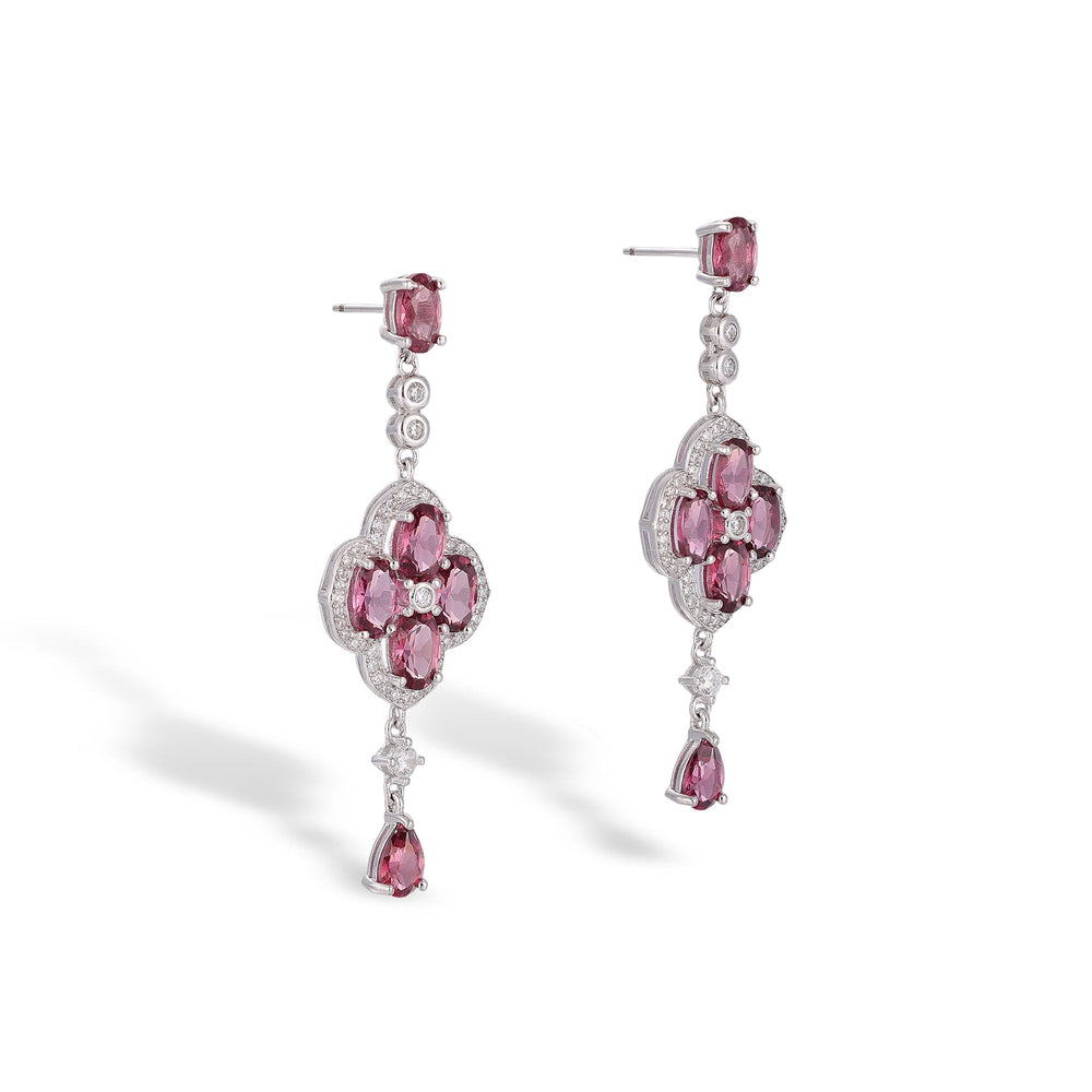 Laëtitia Four-Leaf Clover Red Earrings