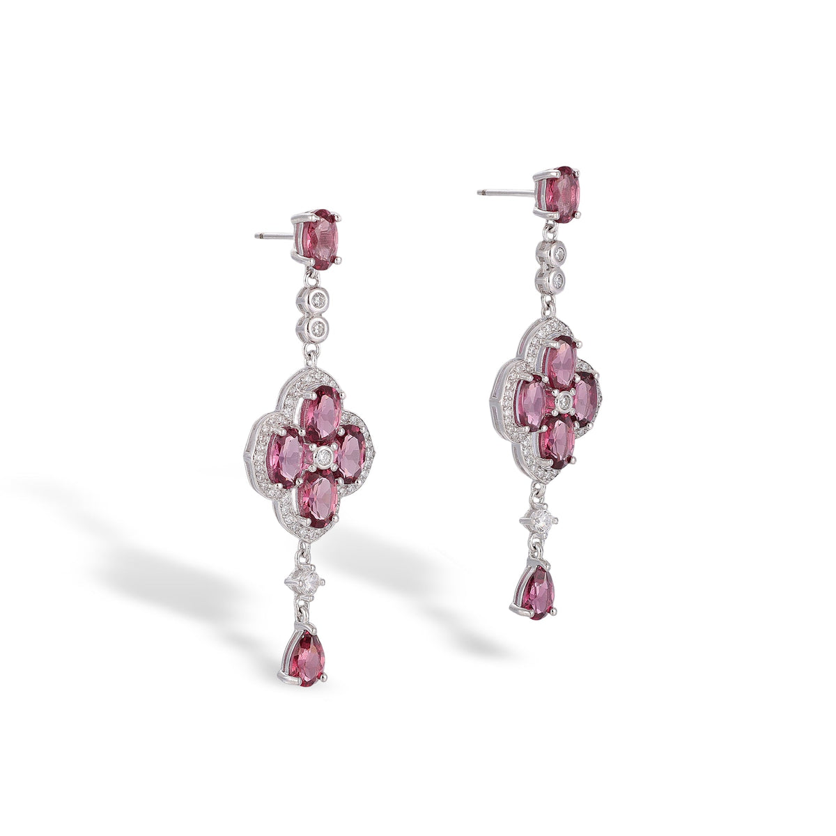 Laëtitia Four-Leaf Clover Red Earrings