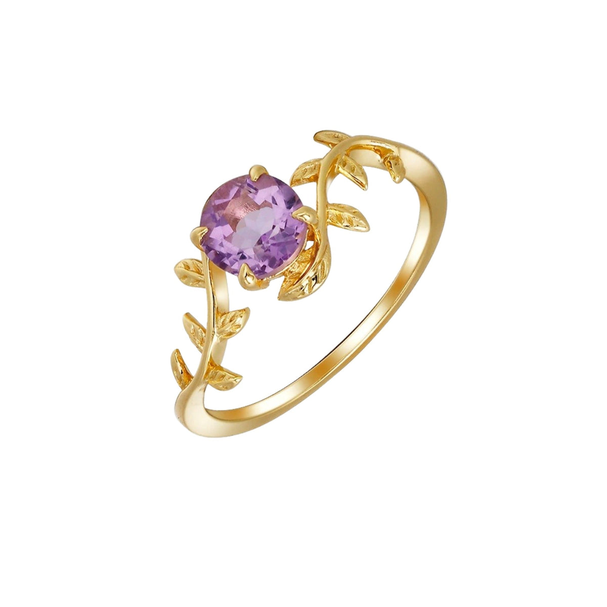 Larice 14K Purple Round Ring