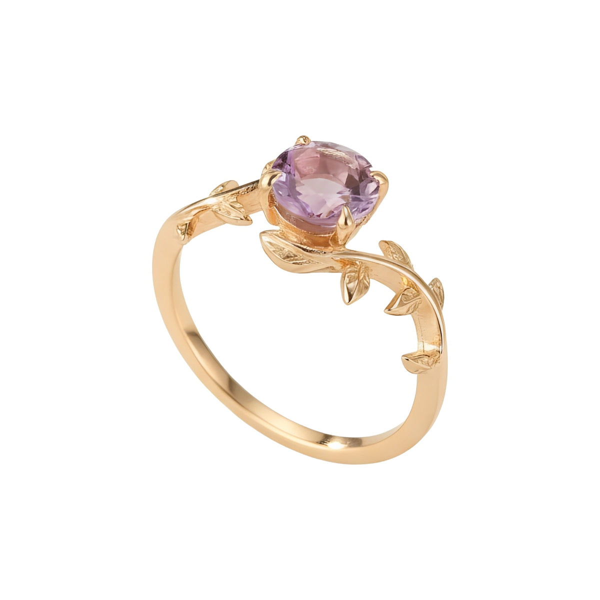 Larice 14K Purple Round Ring