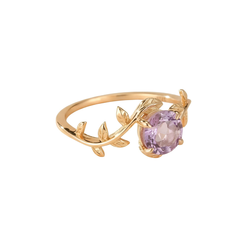 Larice 14K Purple Round Ring