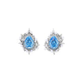 Laudine Blue Teardrop Pearl Earrings