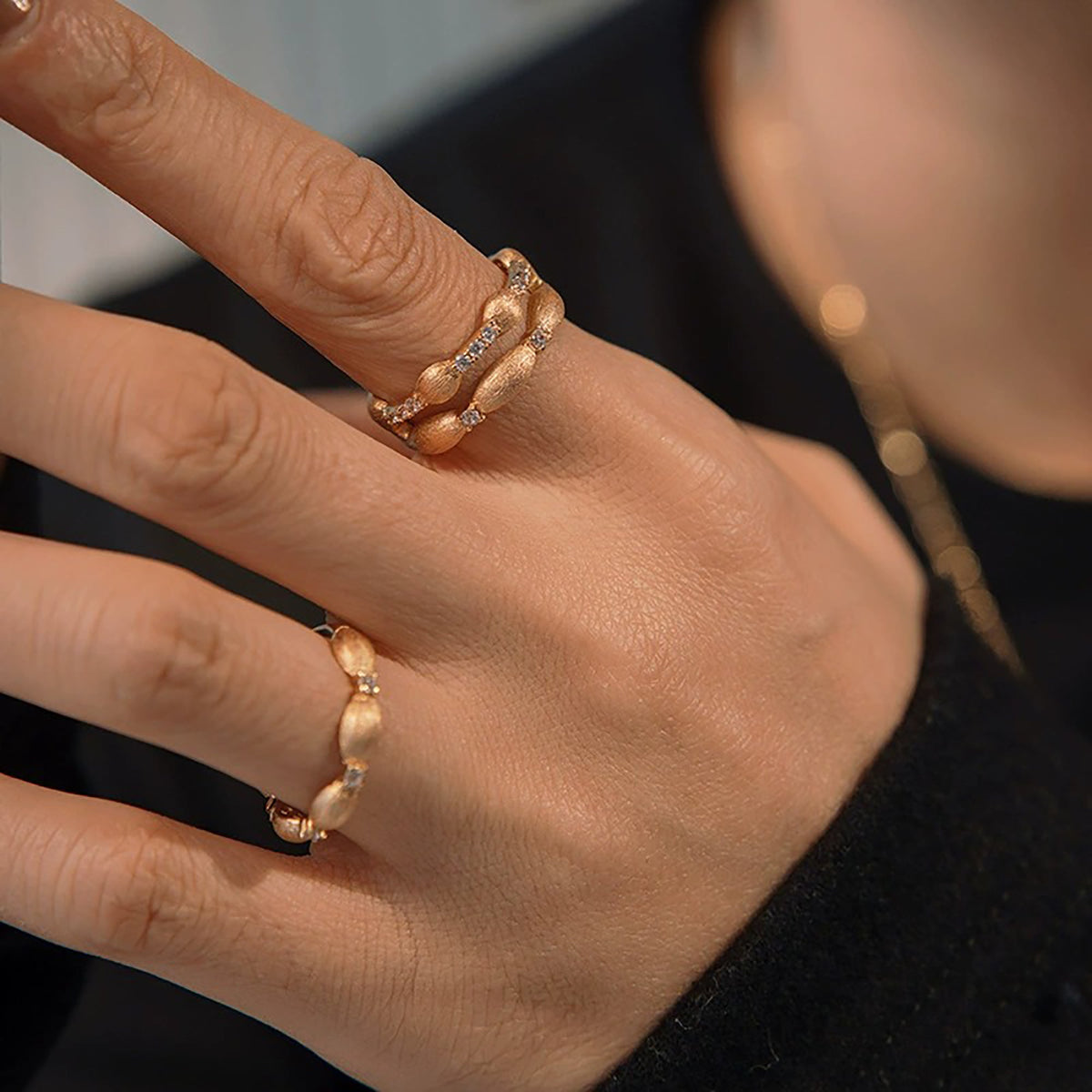 Laurence 14K Gold Dual Band Ring