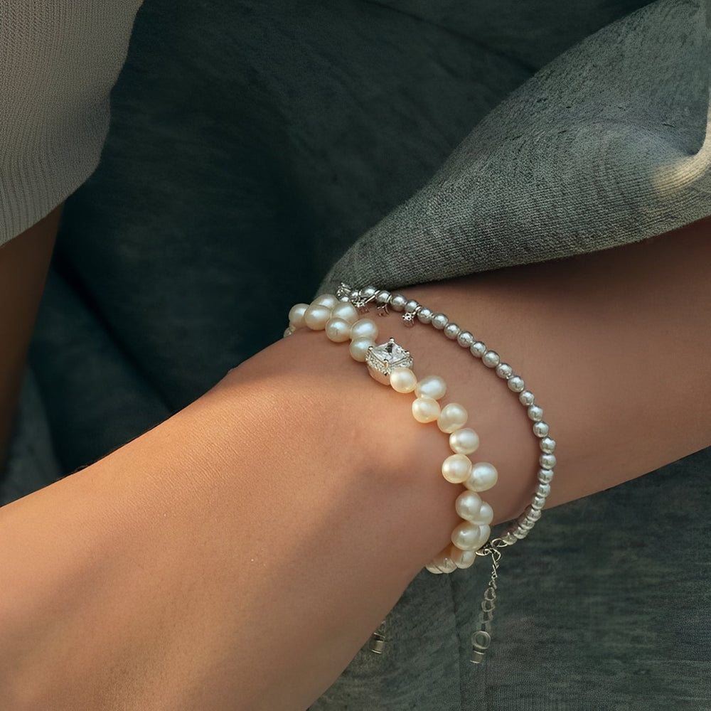 Laurène White Pearl Bracelet