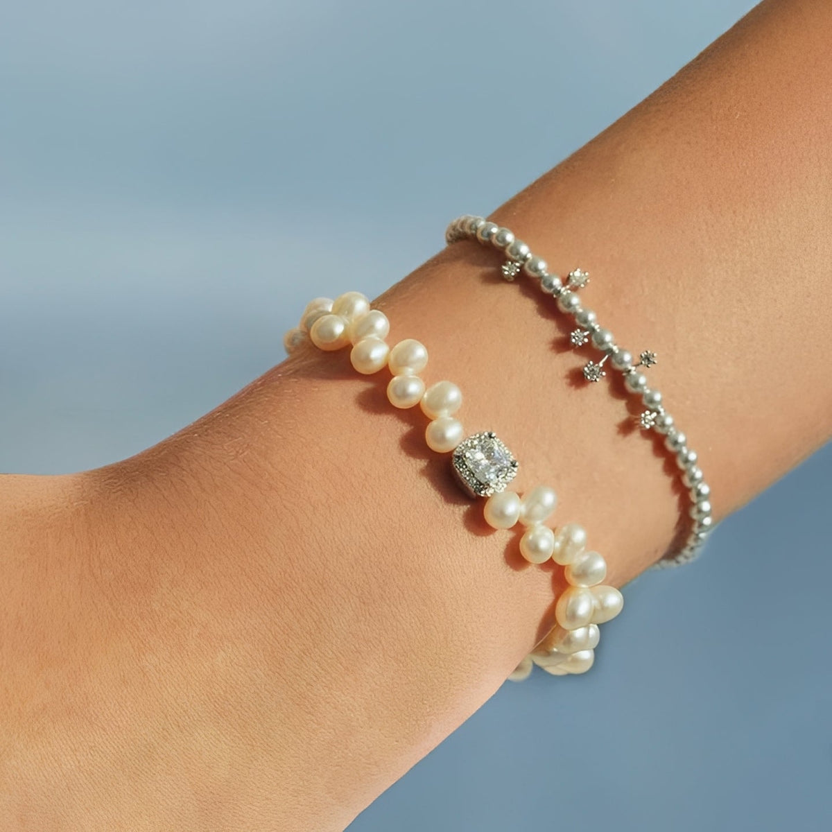Laurène White Pearl Bracelet