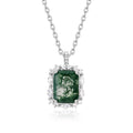 Lavinie Green Moss Radiant Necklace