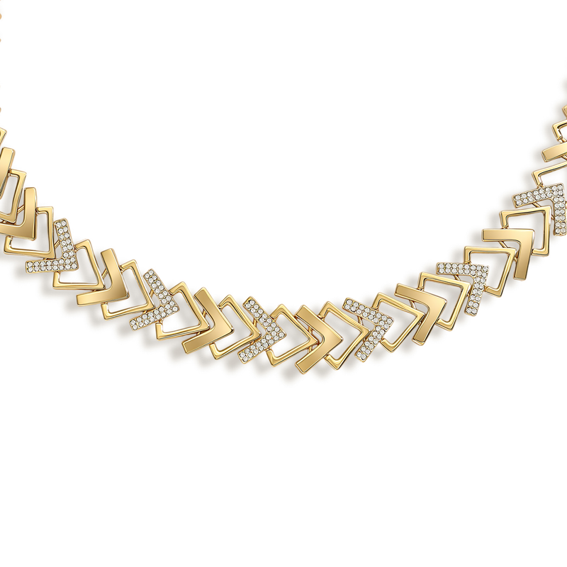 Léa 14K Gold V Shape Necklace