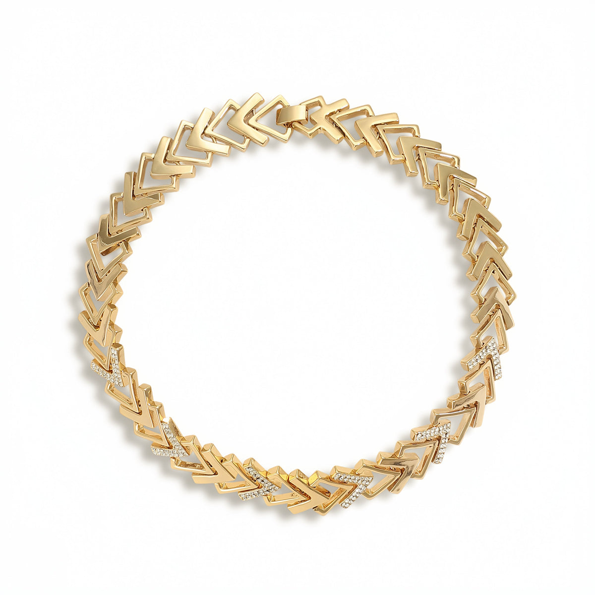 Léa 14K Gold V Shape Necklace