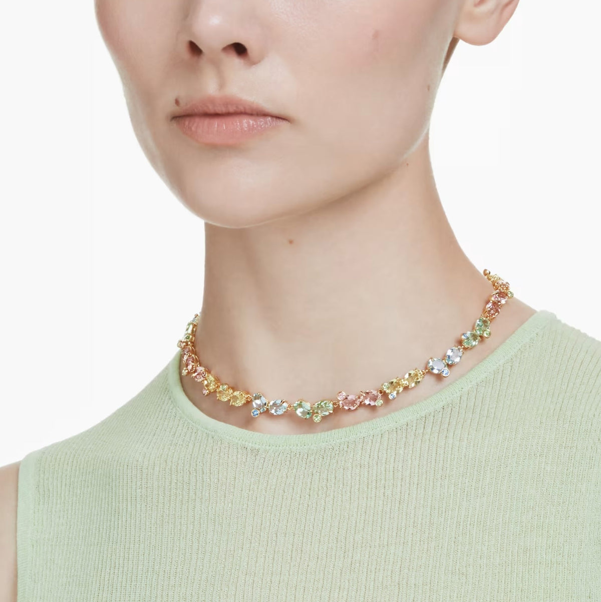 Lena Multicolor Oval Necklace