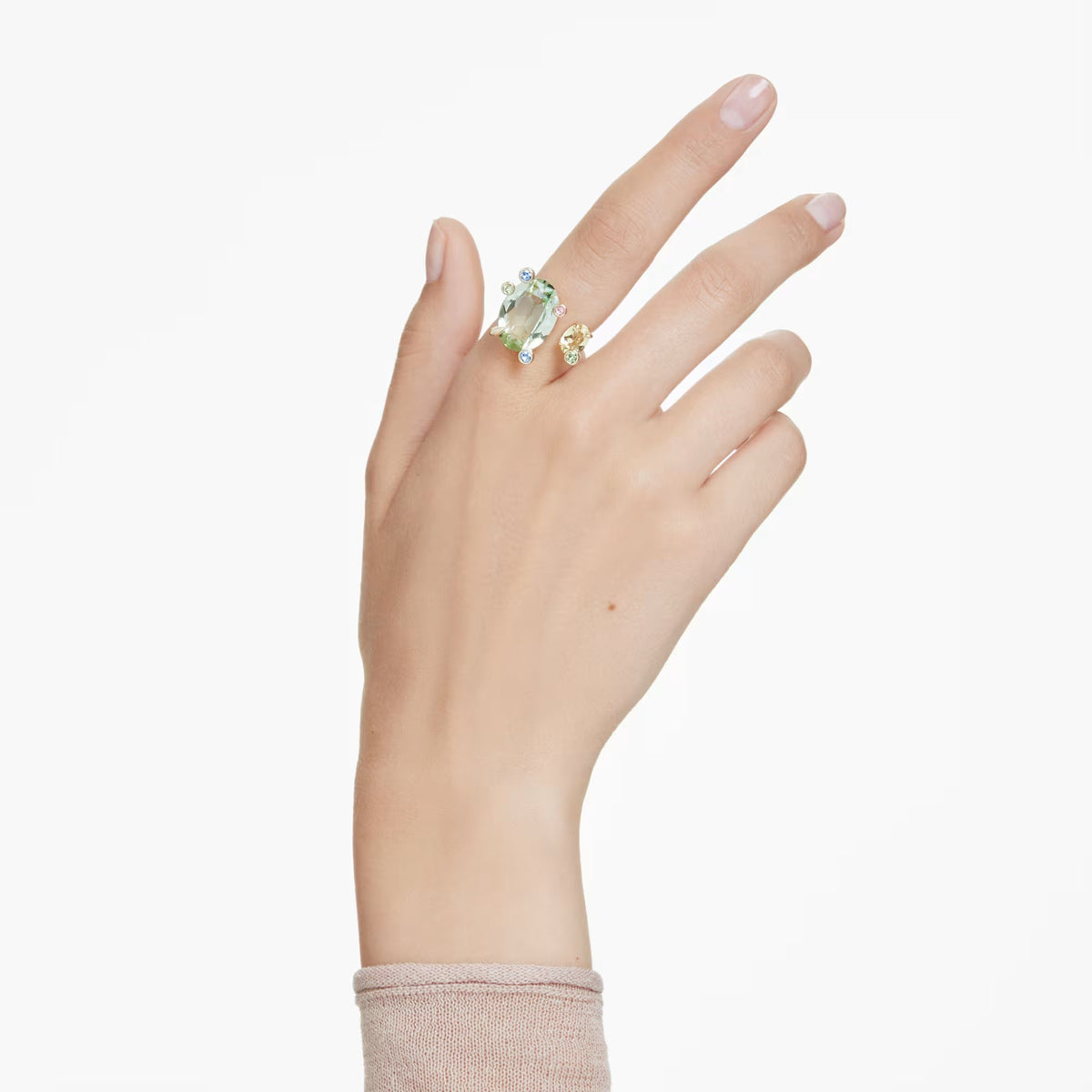 Lena Multicolor Oval Open Ring