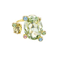 Lena Multicolor Oval Open Ring