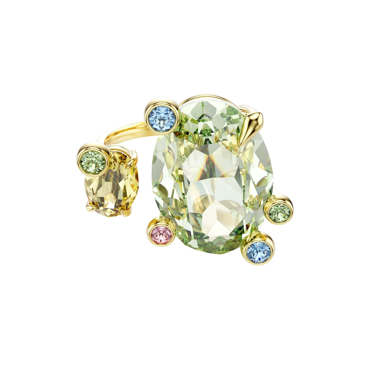 Lena Multicolor Oval Open Ring