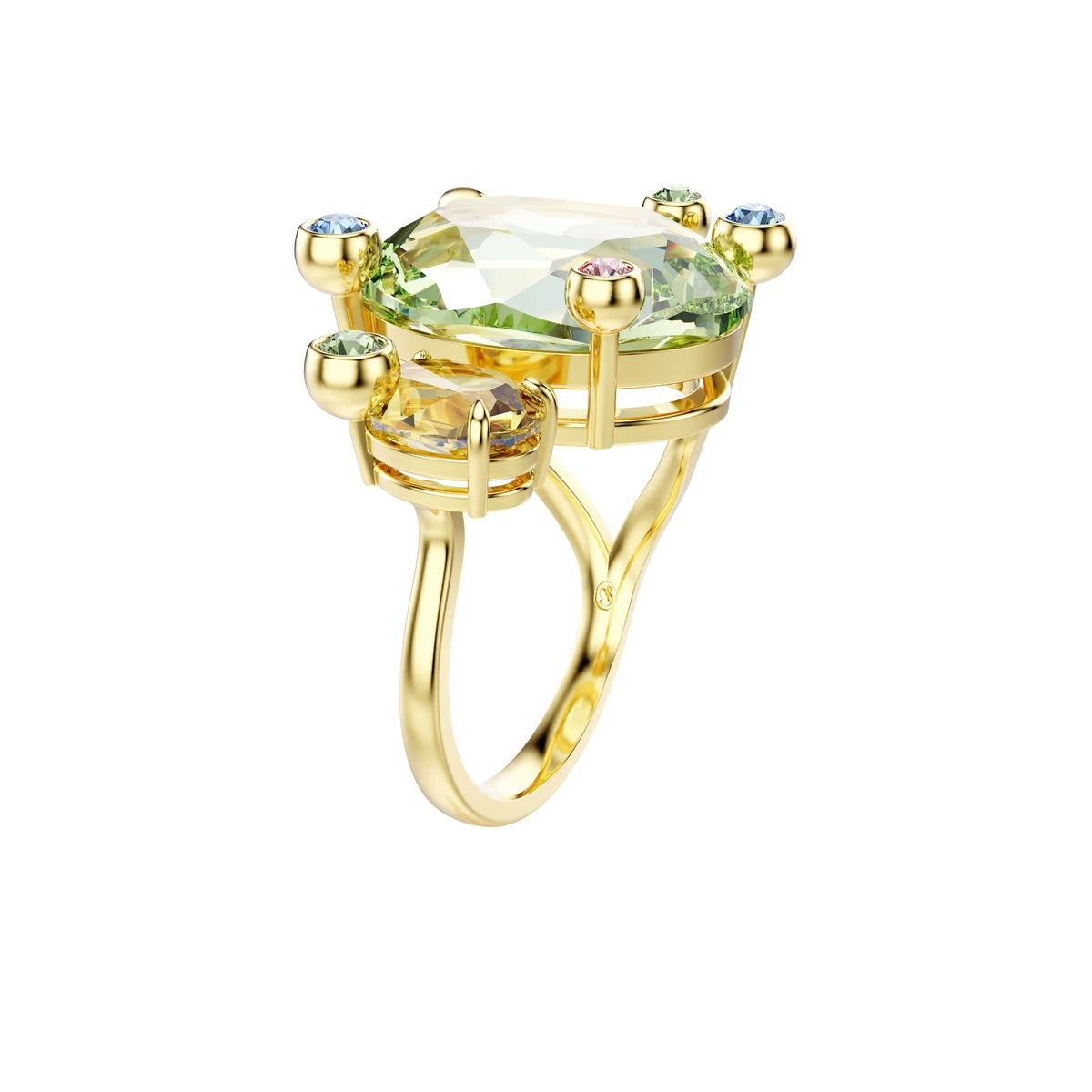 Lena Multicolor Oval Open Ring