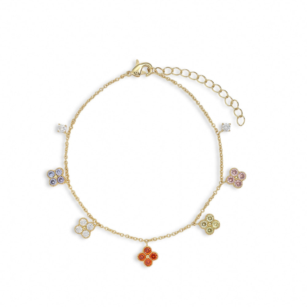 Léonide Multicolor Trèfle Bracelet
