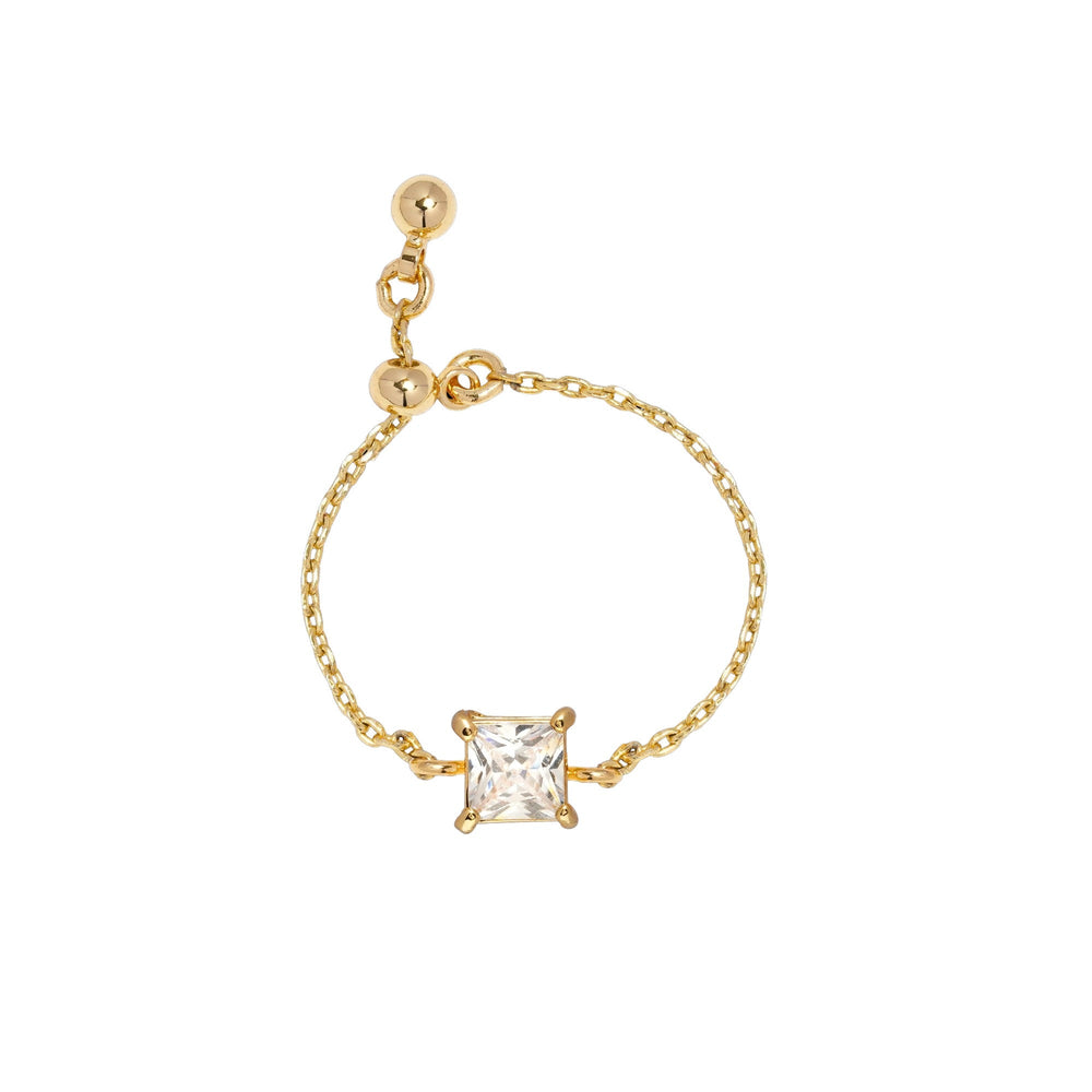 Leonie 14K Gold Square Ring