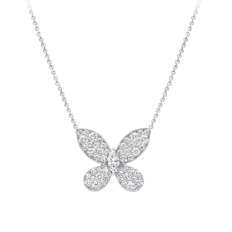 Léonne White Butterfly Necklace