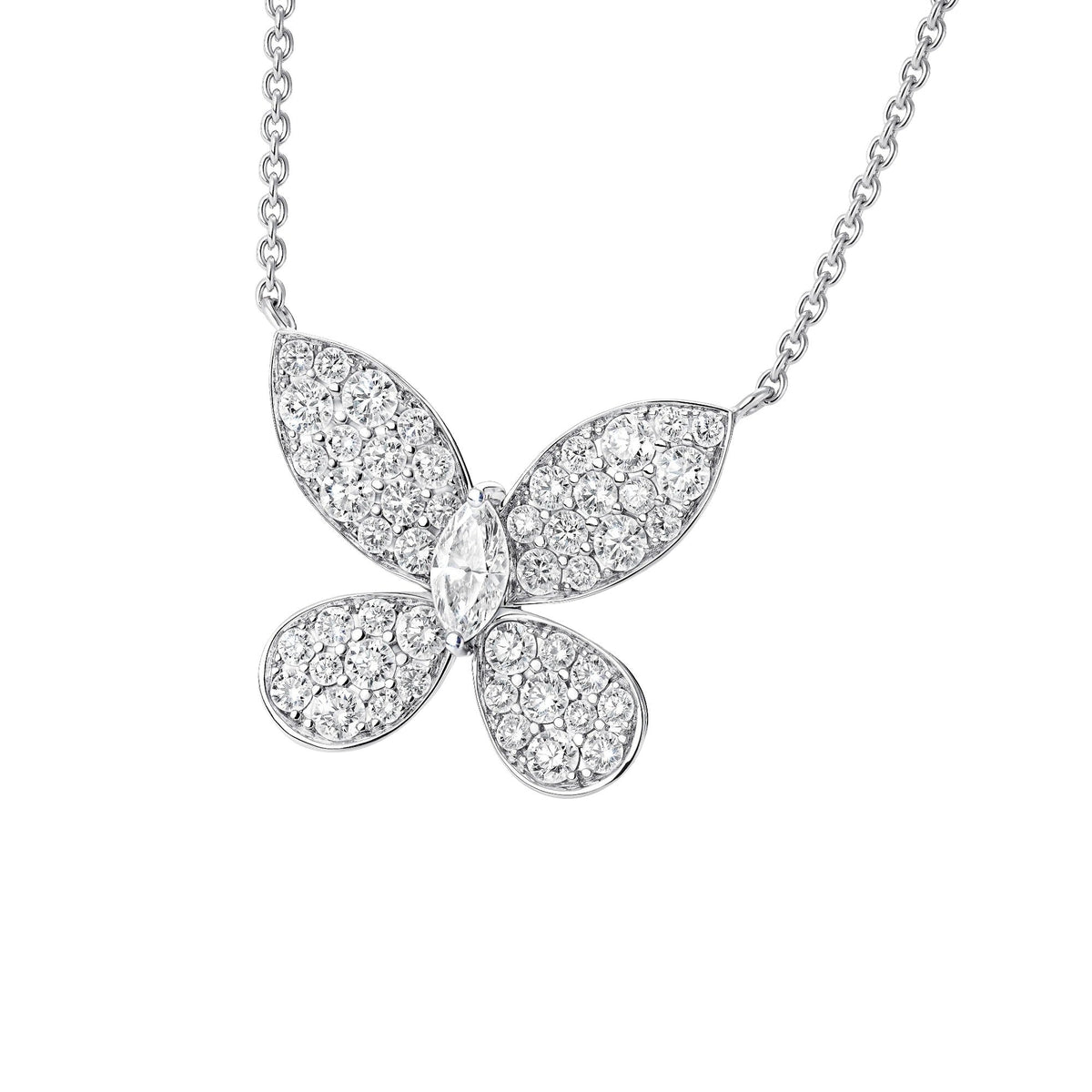 Léonne White Butterfly Necklace