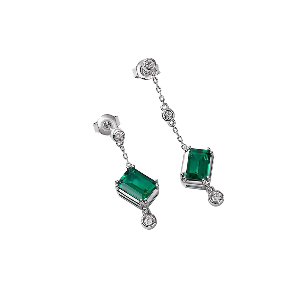 Leslie Green Rectangular Earrings