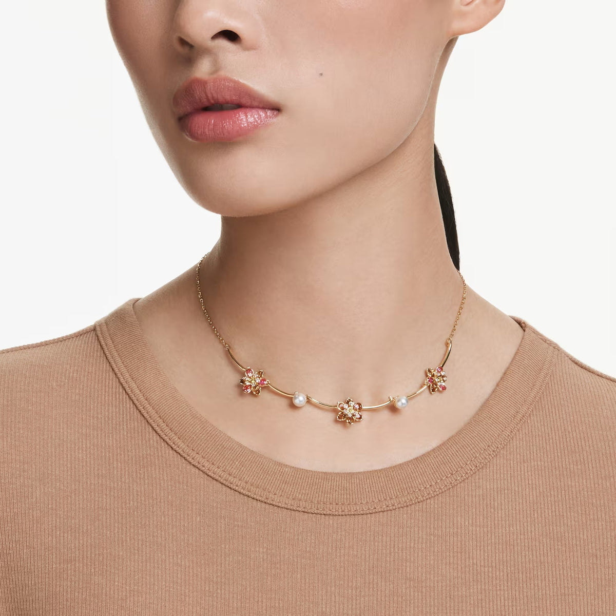 Liane Multicolor Floral Pearl Necklace