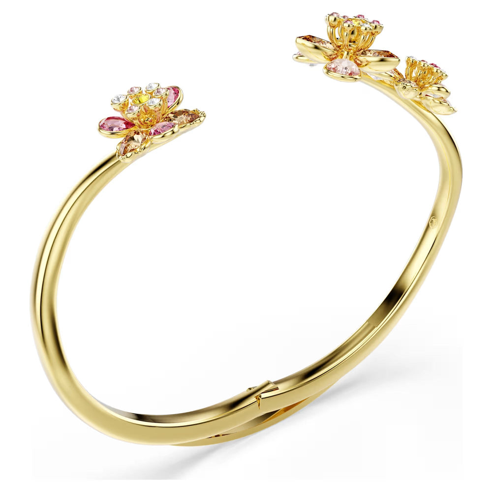 Liane Multicolor Three Floral Open Bangle