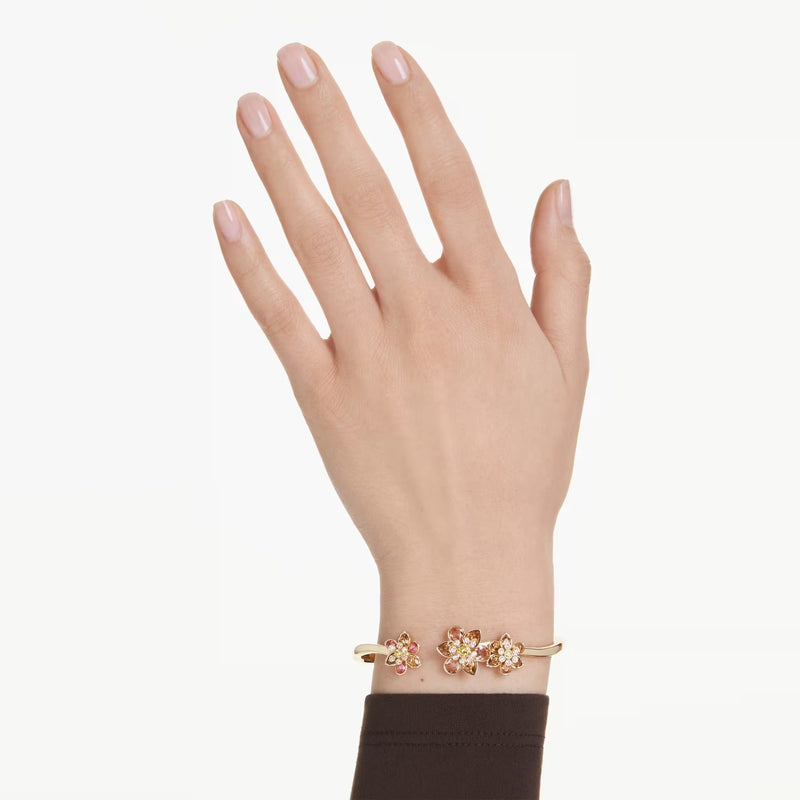 Liane Multicolor Three Floral Open Bangle