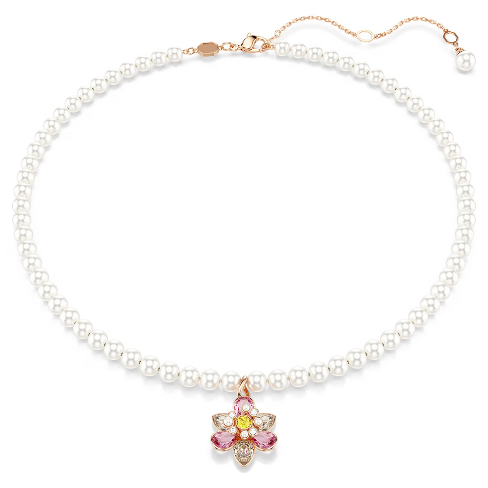 Liane White Pearl Floral Necklace