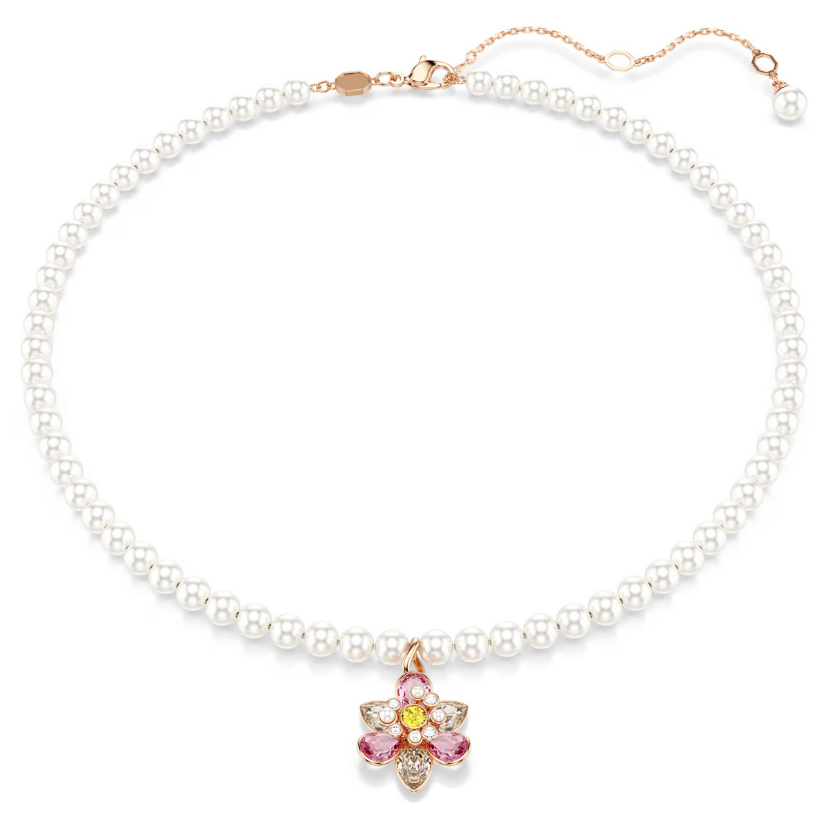Liane White Pearl Floral Necklace