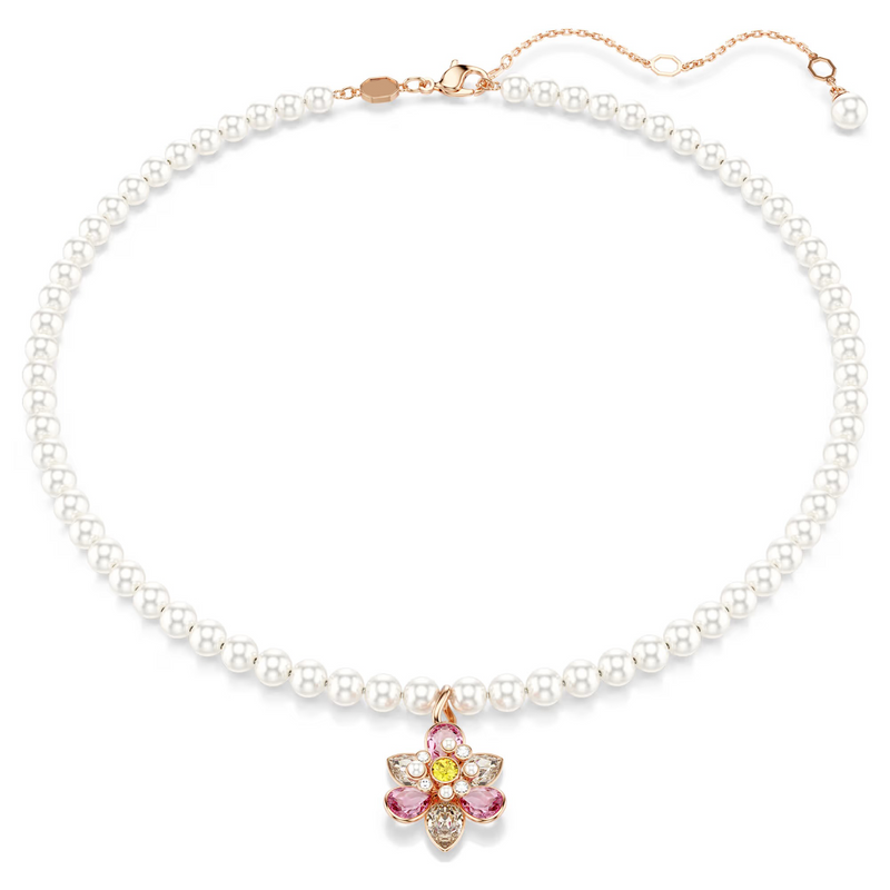 Liane White Pearl Floral Necklace