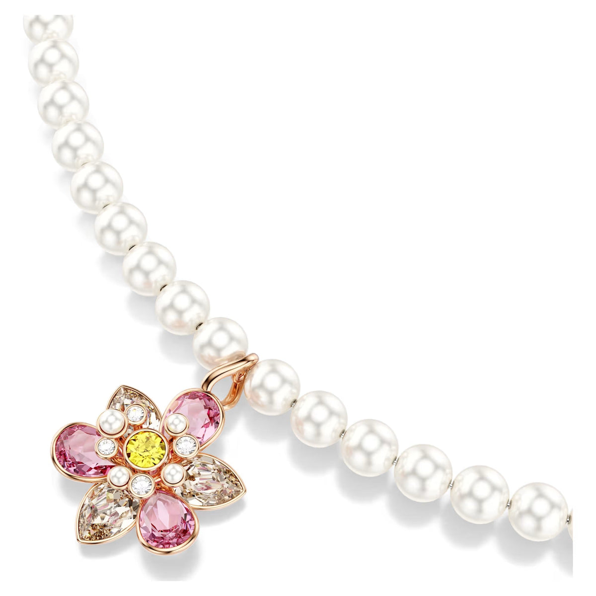 Liane White Pearl Floral Necklace
