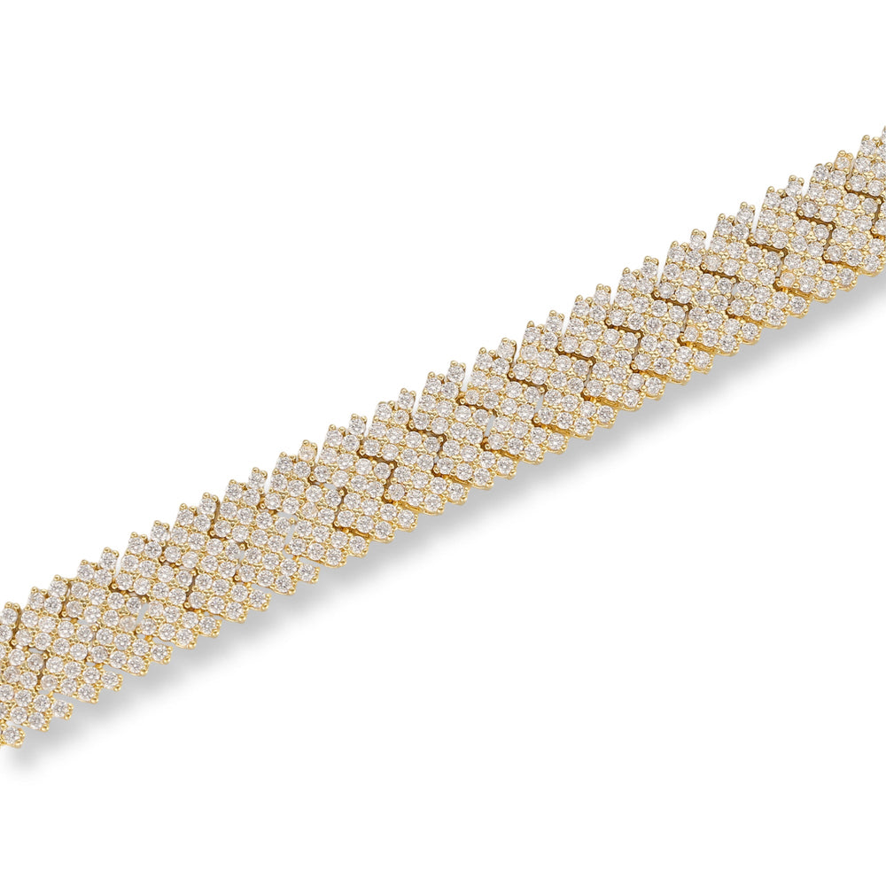 Liesel 14K Gold W Shape Bracelet