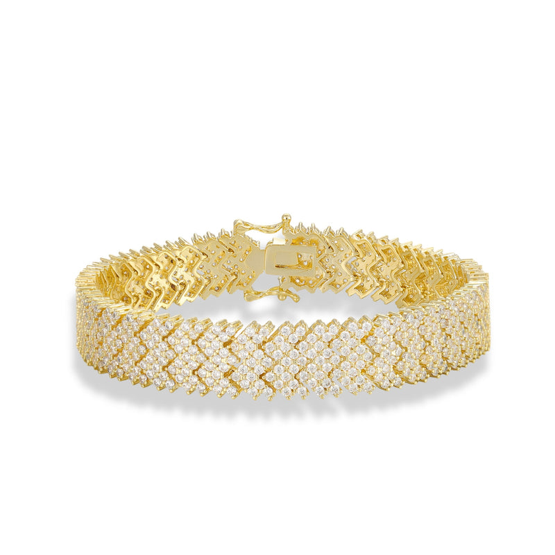 Liesel 14K Gold W Shape Bracelet